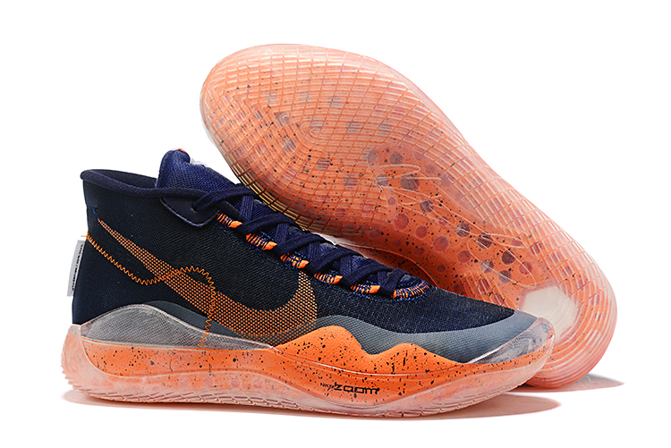 Nike KD 12 Deep Blue Orange Shoes